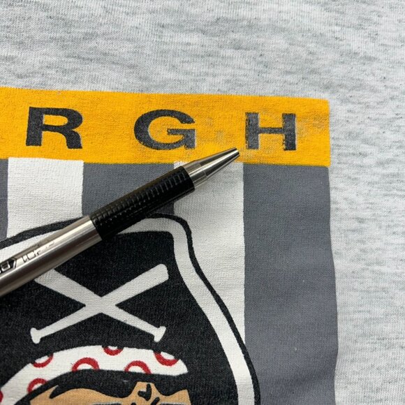 90s Vintage Pittsburgh Pirates Graphic Tee Mens XL Dead Stock 1991 NL Champions - Picture 8 of 11